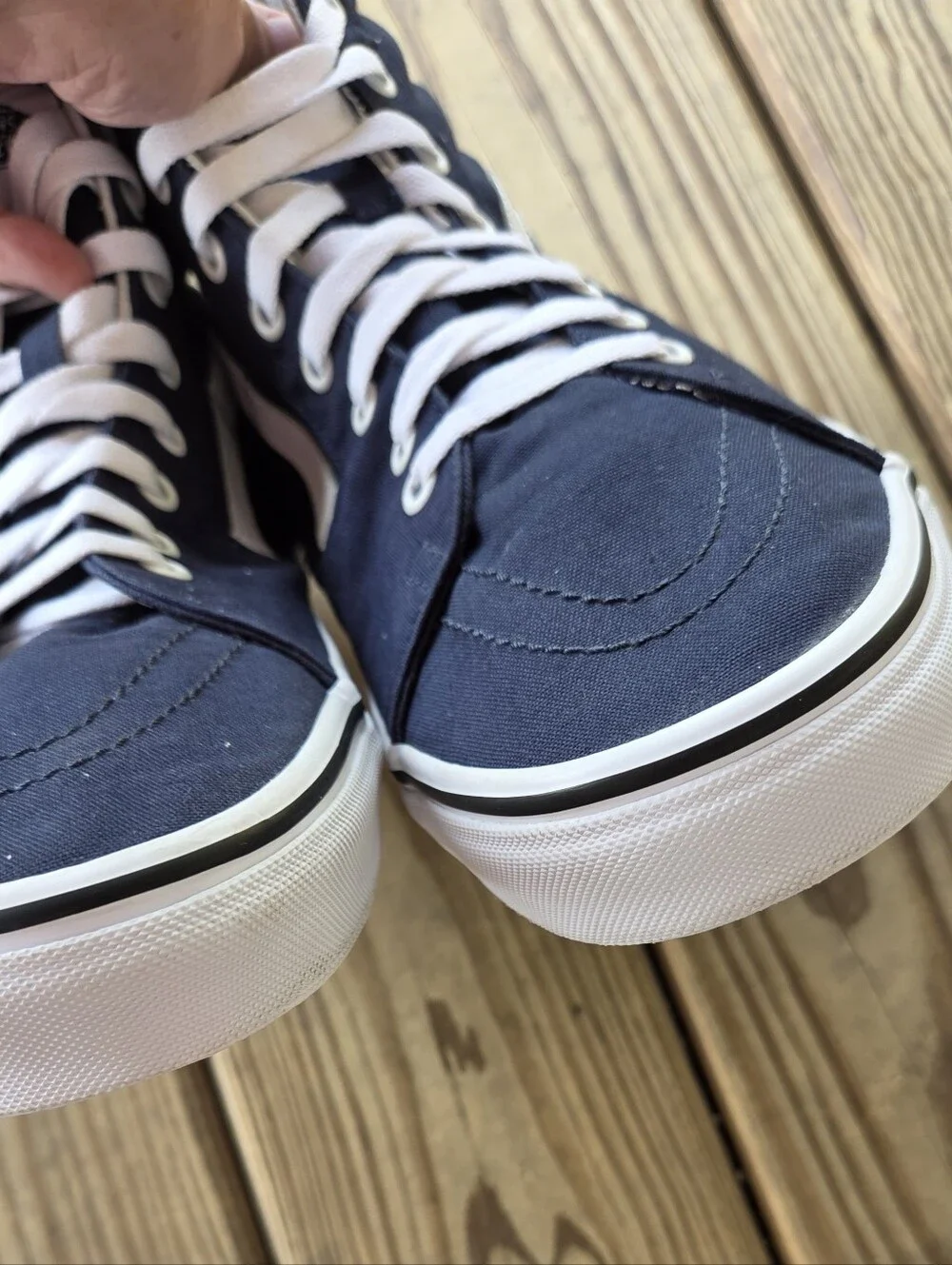 Vans Sk8-Hi Navy Blue High-Tops – Men's Size 12 (Like New)